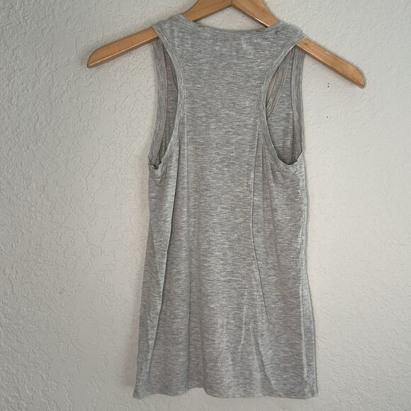Patrizia Pepe Grey Tank Top Sparkle Logo Studs Graphic Size 1 XS Small Glam - Picture 6 of 8